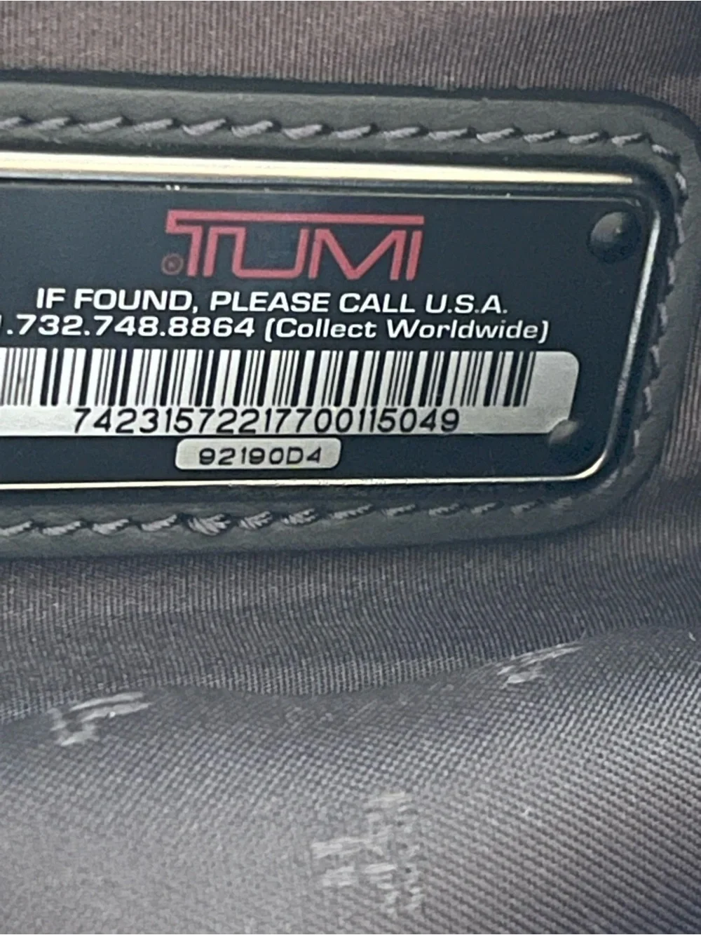 TUMI Men's Black Leather Travel Dopp Kit Toiletry Bag